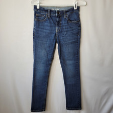 Cat Jack Boys Skinny Jeans Size 12 Blue Denim Stretchy Adjustable Waist