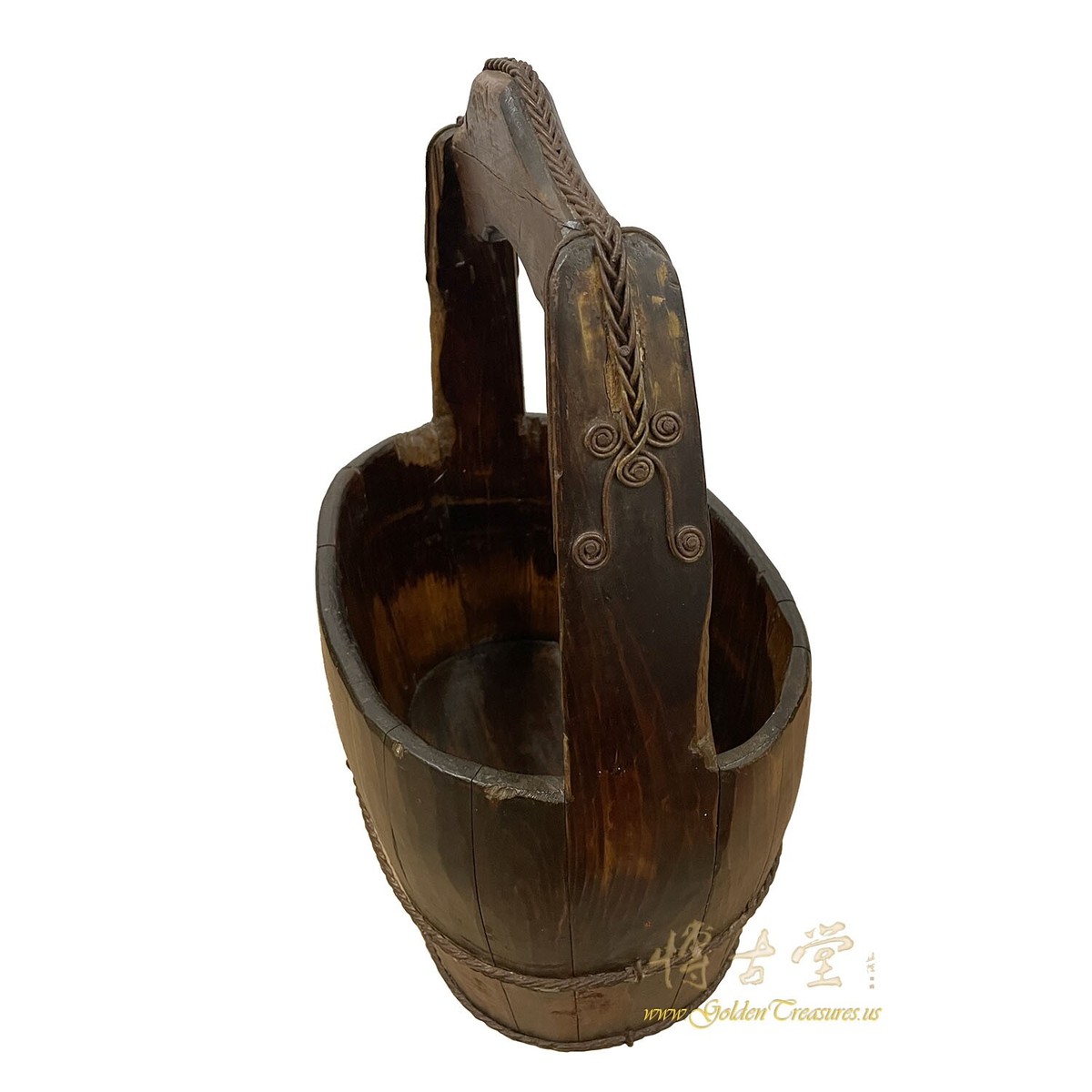 木製の桝(桶) 中国アンティーク 19 Century Antique Chinese Wooden Water Bucket | eBay