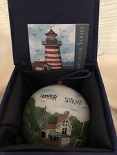 Hooper Strait Lighthouse Series Glass Ornament Global Village Glass Studios