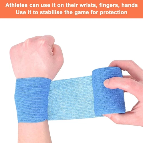 12/24Roll Cohesive Elastic Bandage Self Adhesive Wrist Ankle Gauze Tape Vet Wrap - Picture 7 of 12