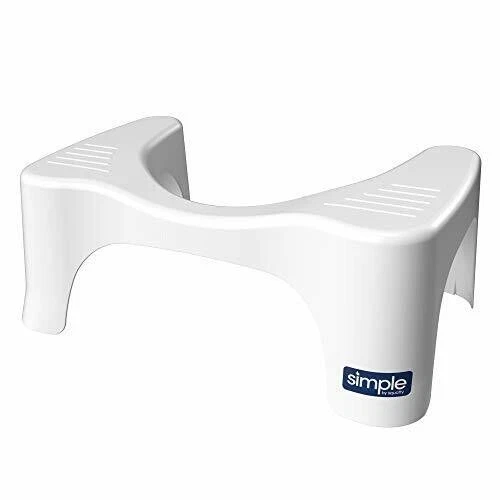 Squatty Potty Simple Bathroom Toilet Stool for Proper Toilet Posture, White, 7". - Image 2 of 4