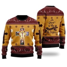 Jesus Christmas Ugly Christmas Sweater, For Men  Women, Gifts For Christians