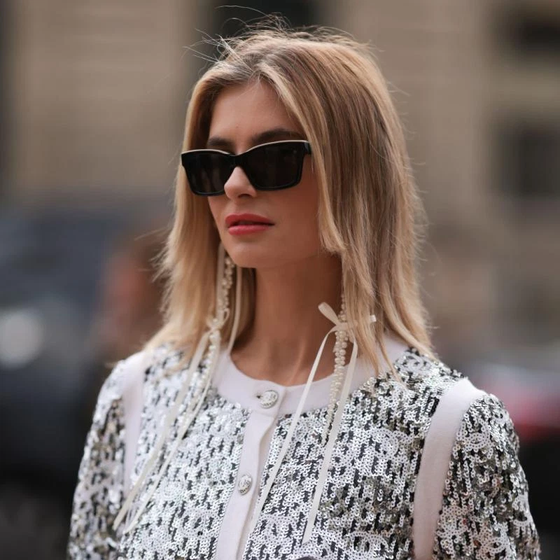 Auténticas gafas de sol cuadradas CHANEL CH5417, negras/beige, NUEVAS Foto 3 de 4