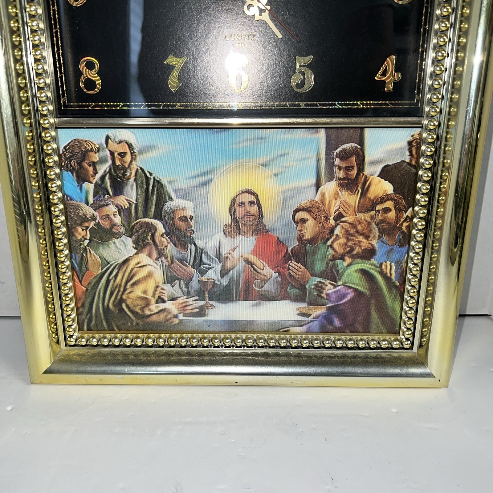 Vintage ELECO Large 1970s 3D Jesus The Last Supper Jesus' Birth Clock ...