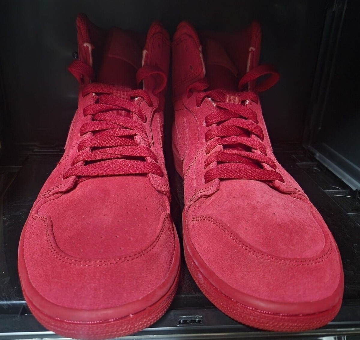Size 9.5 - Jordan 1 Retro High Red Suede 2017 886668051109| eBay