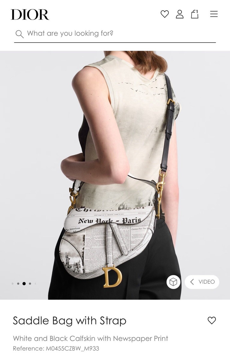 【◆魅力的なニュースペーパーモチーフ◇】DIOR Saddle バッグ GIFTABLE Rare Dior Newspaper Limited Edition Saddle Bag 2024