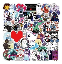 Mix 10/50 PCs Undertale Game Luggage Notebook Laptop Car Sticker - No Duplicate