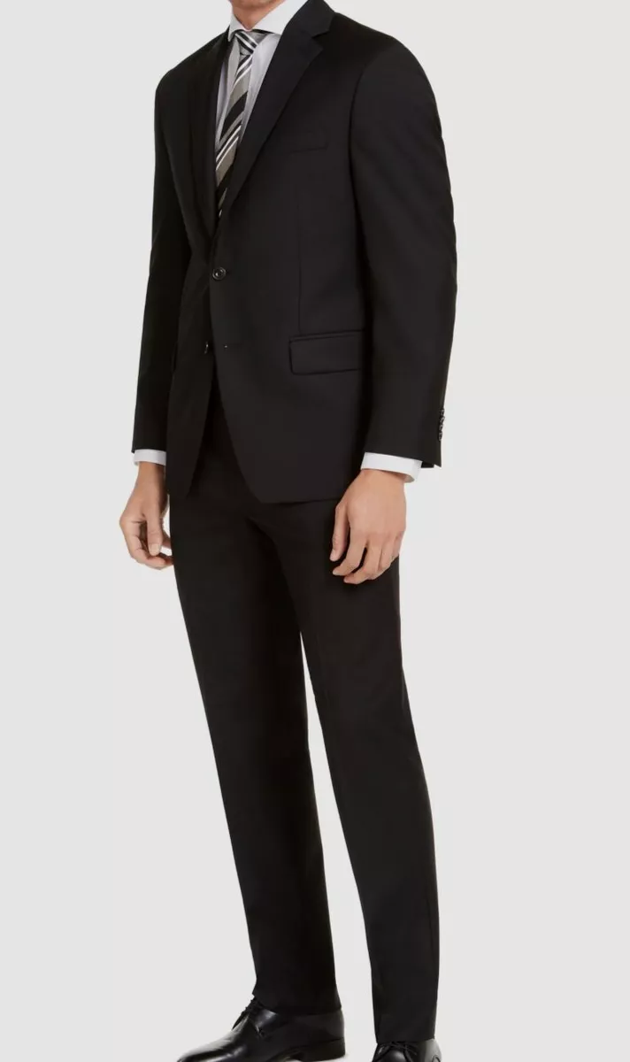 640 Michael Kors Men s Black Modern Fit Airsoft Stretch 2 Piece