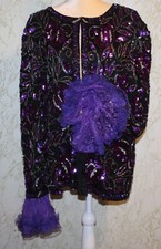 Vintage Silver and Purple Sequin Jacket Dance
