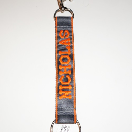 Key Chain Embroidered Lanyard Ring Clasp Choose Name or Fun Phrase 6" Colorful - 第 121/205 張圖片
