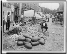 8" x 10" 1908 photo Sixth Street market, Richmond, Va. graphic