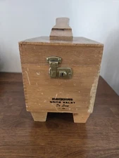 Vintage Wooden Shoe Shine Kit Polish Caddy With Brushes, Waxes, Polishes, Towels