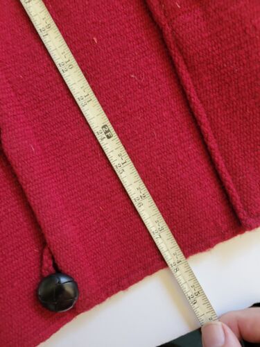 Authentic Ortega' s Men's XL (46)Deep Red Hand Woven Wool Chimayos N.M. - Picture 8 of 9