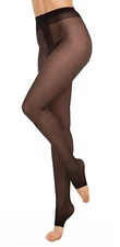 Glamory Style  50223 Toe-less tights 20 Denier Black Sizes to 4XL