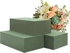 Green Floral Foam Blocks for Fresh  Artificial Flowers - 3 Pcs Set