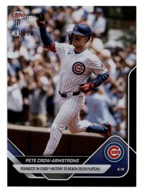 2025 Topps Now Black Foil #319 Pete Crow-Armstrong 6/10 2nd Year Cubs - NM-MT