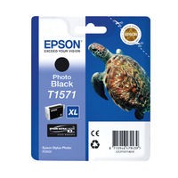 Epson T1571 Turtle UltraChrome Ink Cartridge High Yield Photo Black C13T15714010