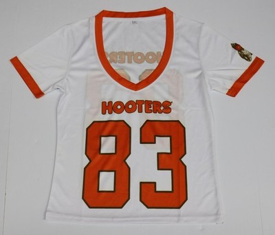 NEW! AUTHENTIC SEXY (S) HOOTERS GIRLS 83 FOOTBALL JERSEY SMALL UNIFORM TOP