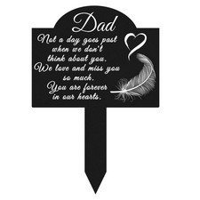 Metal Garden Stake Graves Cemetery Decorations for Dad Yard Stake Grave Markers