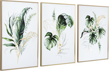 Botanical Wall Art Set - Modern Nature Prints for Bathroom  Bedroom Decor