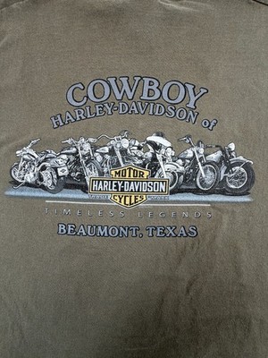 Harley Davidson Cowboy Mens Sleeveless Muscle Shirt Size 3XL Beaumont Texas