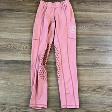 Womens XS Pink Equestriess Atelier Silicone Horseback Riding Tights Breeches