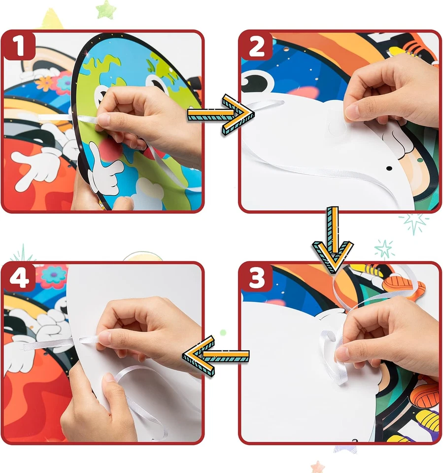 10Pcs Planets Theme Party Decor Supplies Outer Space Cardboard Cutout Door Porch - Image 3 of 4