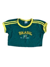 Salada de Cores Brasil Green  Yellow Crop Tee - Rio de Janeiro