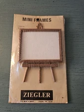 Vintage New/Old Stock Ziegler Mini Wood Easel Picture Frame, Factory Sealed