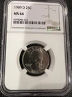 1989-D Washington Quarter MS 66 NGC Cert 6793046-312