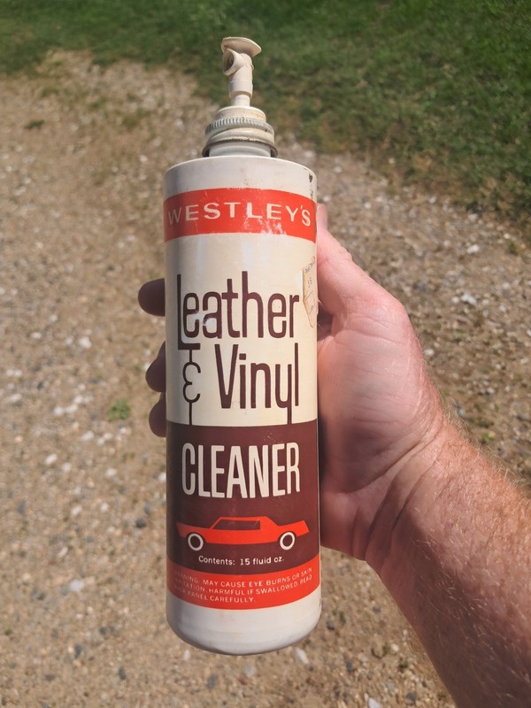 Vintage Westleys Leather Vinyl Cleaner 15oz Bottle. Automotive. Great Graphics. 