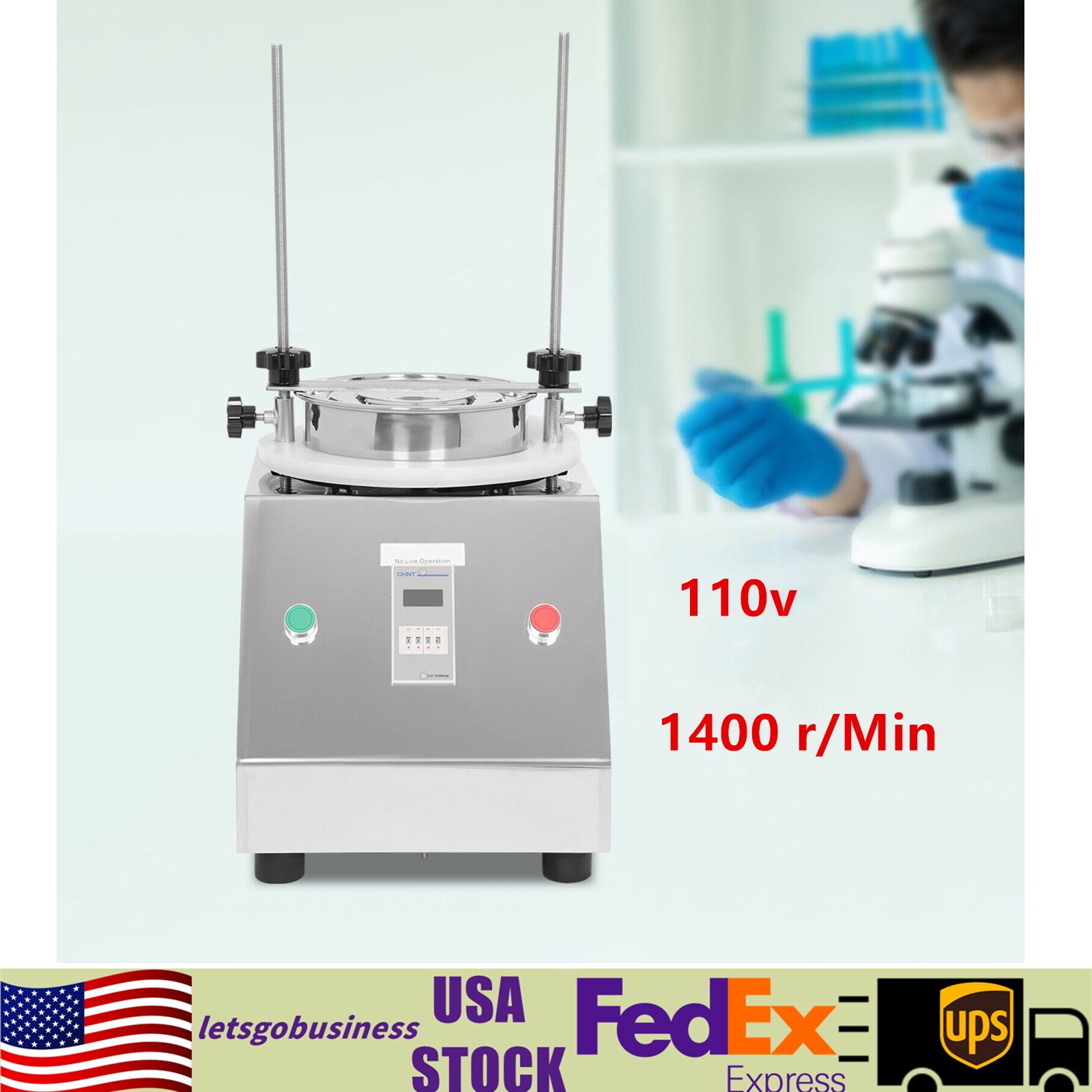 Corded Electric Lab Sifter Shaker Stainless Steel 1400R/Min 125W 110V USA