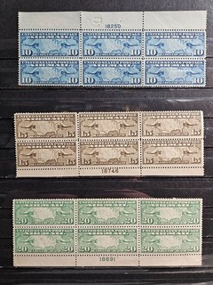US Stamp ScC7 9 Plane & Map Set PB of 6 VF MNH CV$185.00 (51185)