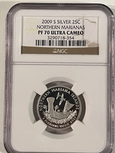 2009 S SILVER 25C NORTHERN MARIANAS STATE QUARTER NGC PF70 ULTRA CAMEO
