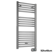 Scaldasalviette CORTINA EVO elettrico CROMATO cm 92x48 con termostato digitale p