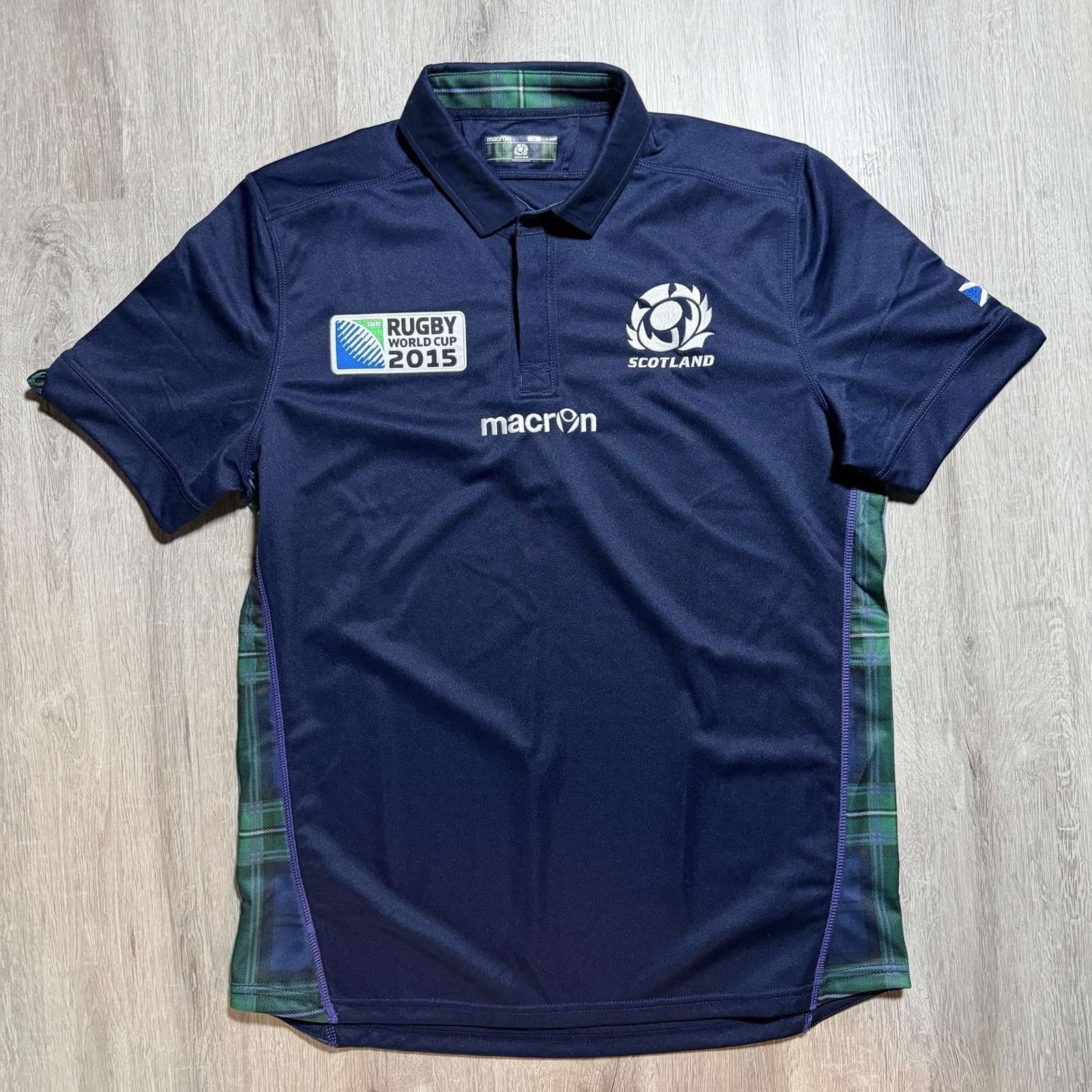 2015 Rugby World Cup Macron Scotland National Team Rugby Jersey Xl