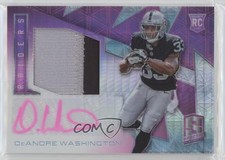 2016 Panini Spectra Rookie Neon Pink 1/10 DeAndre Washington #189 Patch Auto xr1