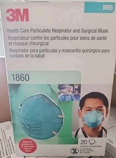 3M™ 1860 N95 Adult Face Mask Particulate Respirator - 1 Case - 6 Boxes - QTY 120