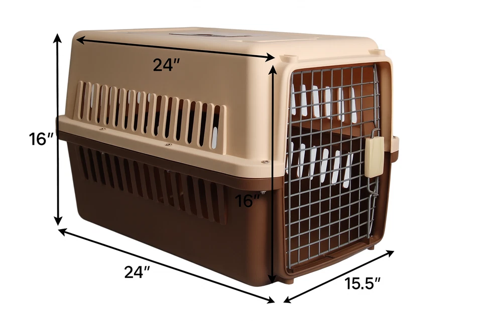 Transportador de Mascotas, Plástico, Aprobado por Aerolínea Resistente, Modelo 1003, Nuevo Envío Gratuito Foto 3 de 4