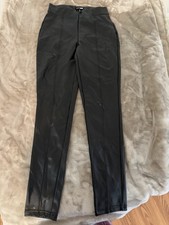 Fashion Nova Black Leather Pant S Small Women's In Good Conditions Pre-Owned