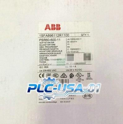 1PCS Brand New ABB PSR60-600-11 1SFA896112R1100 30kw Soft Starte  Fast delivery