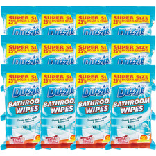 Image of 12 x 50 Pack Duzzit Bathroom Wipes Antibacterial Cleaning Disinfectant Surface