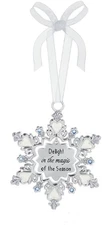 Ganz Delight in the Magic of the Season Decorative Hanging Ornament, Zinc