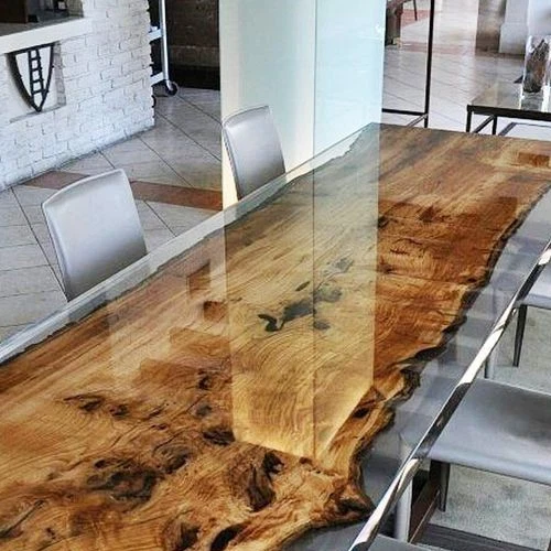 Epoxy Resin Ocean coffee Dining table walnut wood furniture home decor - Image 3 of 4