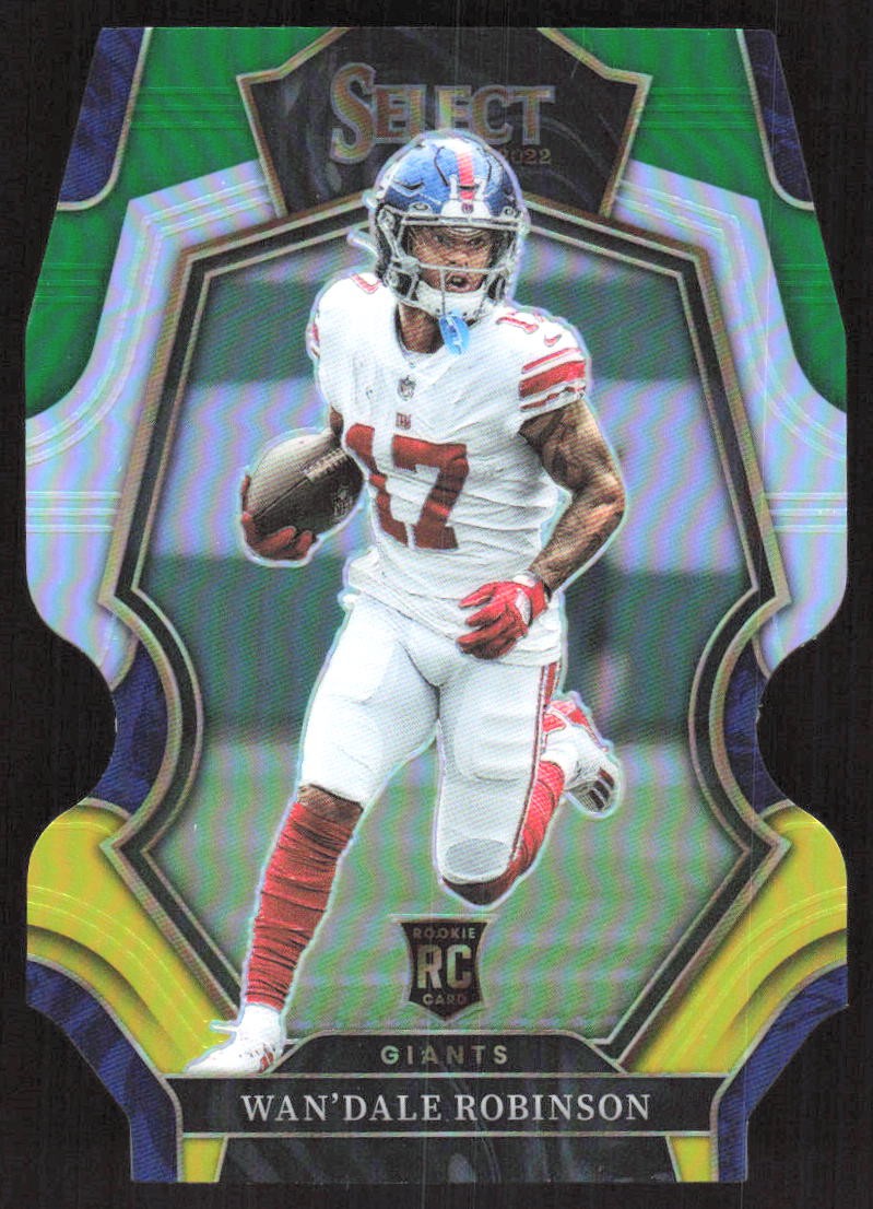 9370I 2022 Panini Select #174 Wan'Dale Robinson Green and Yellow Prizm Die Cut