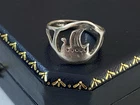 Vintage 925 Silver OMG Ola Gorie Viking Ship Celtic Small Artisan Studio Ring