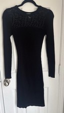 Michael Michael Kors Women's Black Knit Lace Yoke Sheath Dress, Size S