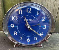 BIG BEN SCULPTURA STARDUST MODEL BLUE ALARM CLOCK - Untested