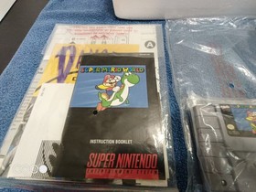 Nintendo SNES Console System with Super Mario World Rare O.B. Mint Cond. Works