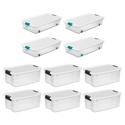 Sterilite 4 Set of 56 Qt Wheeled Storage Bin & 6 Set of 18 Qt Storage Container